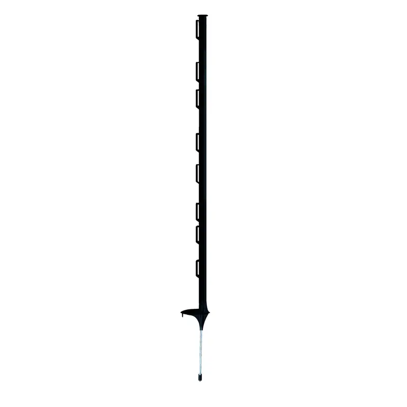 4 Ft Plastic Step In Electric Fence Posts - Uv Resistant (Black) 1