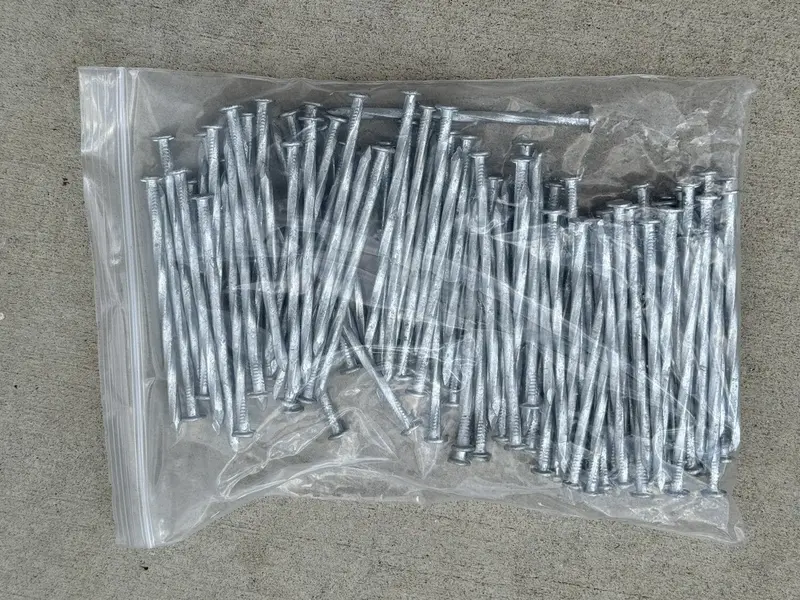 4 In. Galvanized Spiral Artificial Turf Nails - 7 Gauge Steel 8