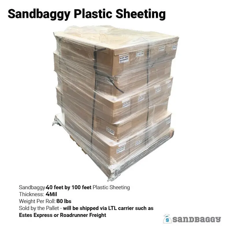 4 Mil, 40 Ft X 100 Ft Black Plastic Sheeting Roll - Polyethylene Visqueen | Usa Made 3