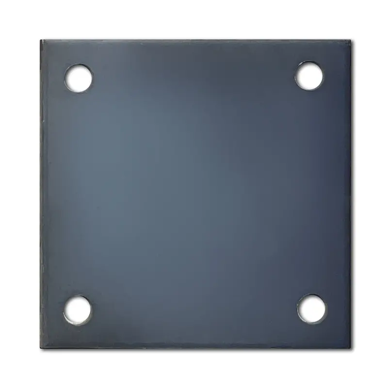 4" X 4" Hot Rolled Steel Base Plate With Holes 1