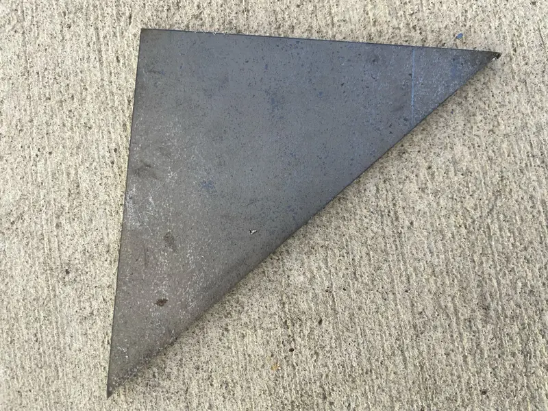 4" X 4" Triangle Structural Gusset Plate - 7 Gauge Steel 3