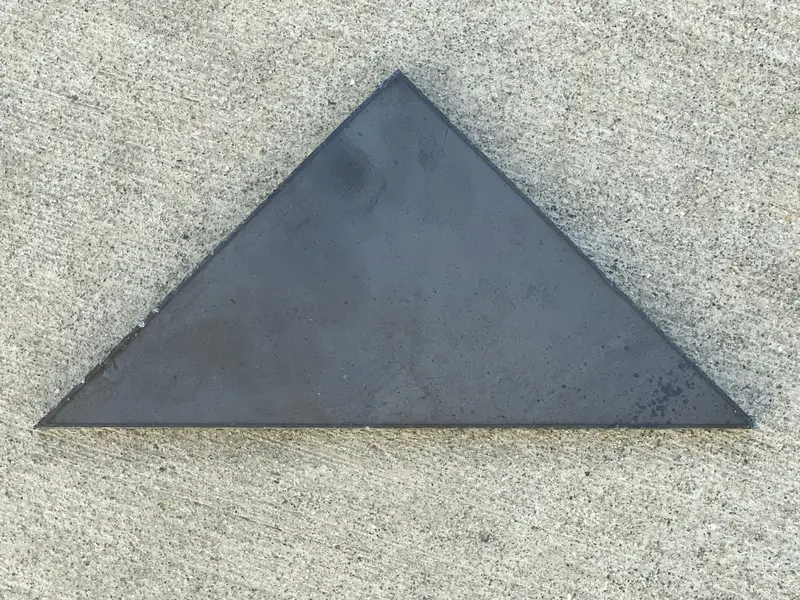 4" X 4" Triangle Structural Gusset Plate - 7 Gauge Steel 5