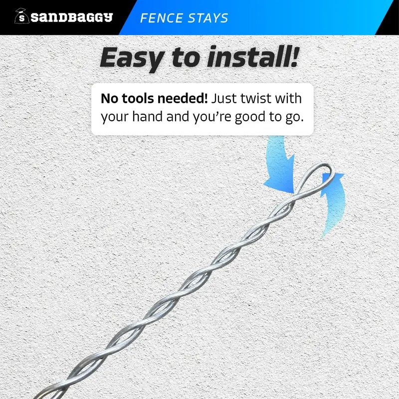 42 In. Wire Fence Stays - Class 1 Galvanized Steel - Barbed & Barbless Wire 6