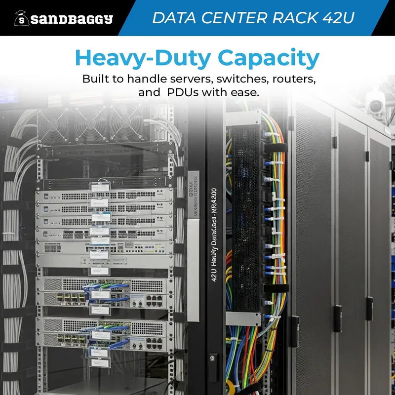 42U Data Center Rack - Lockable, Heavy Duty With Cooling Support 6