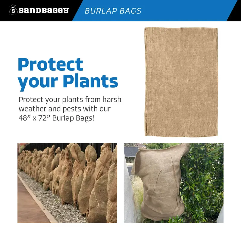48" X 72" Extra Large Burlap Bags (200 Lb Capacity) - Food Grade 4