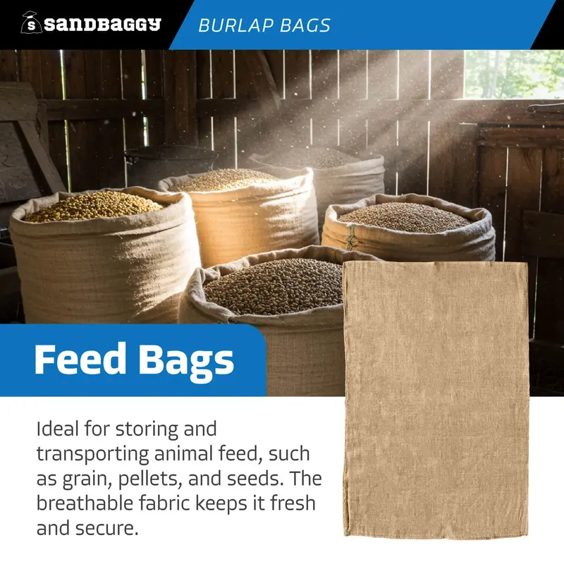 48" X 72" Extra Large Burlap Bags (200 Lb Capacity) - Food Grade 5