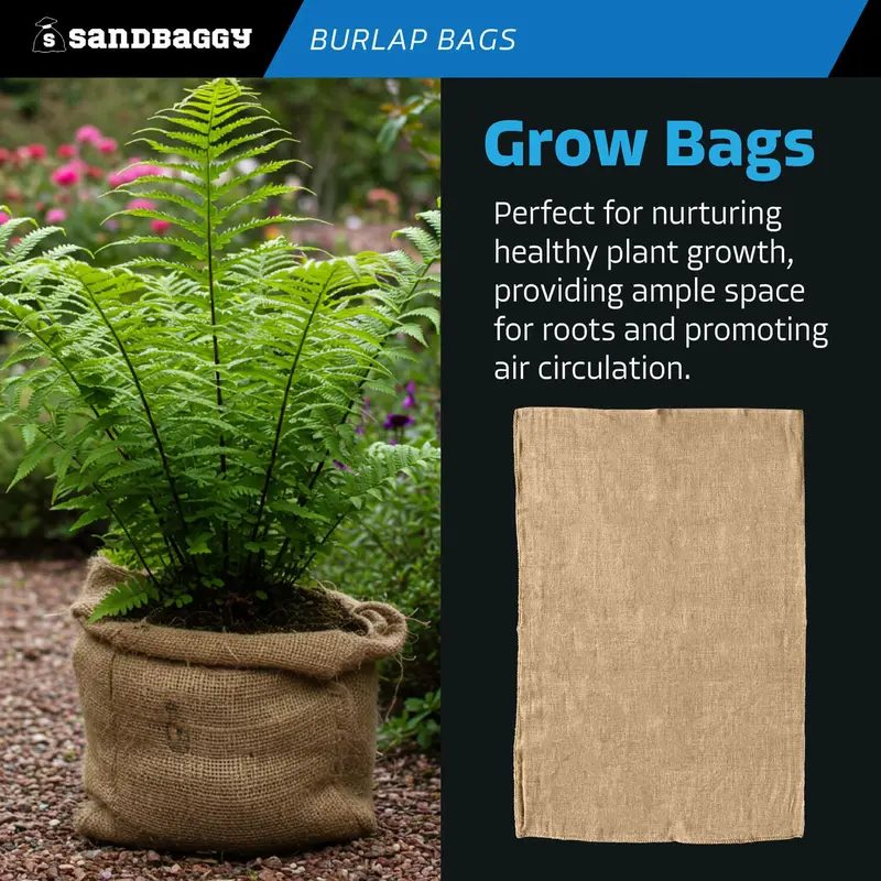 48" X 72" Extra Large Burlap Bags (200 Lb Capacity) - Food Grade 7