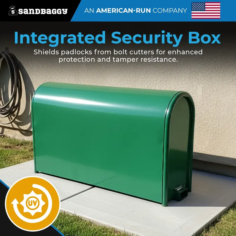 48"X25"X15" Fully Enclosed Backflow Security Cage – Backflow Preventer Enclosure (Green) 6