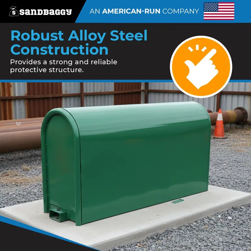 48"X25"X15" Fully Enclosed Backflow Security Cage – Backflow Preventer Enclosure (Green) 7