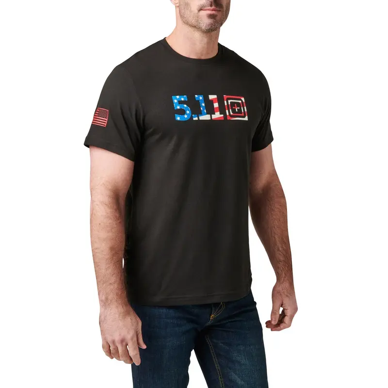 5.11 Tactical Men's Usa Flag Fill Logo Graphic T-Shirt 1