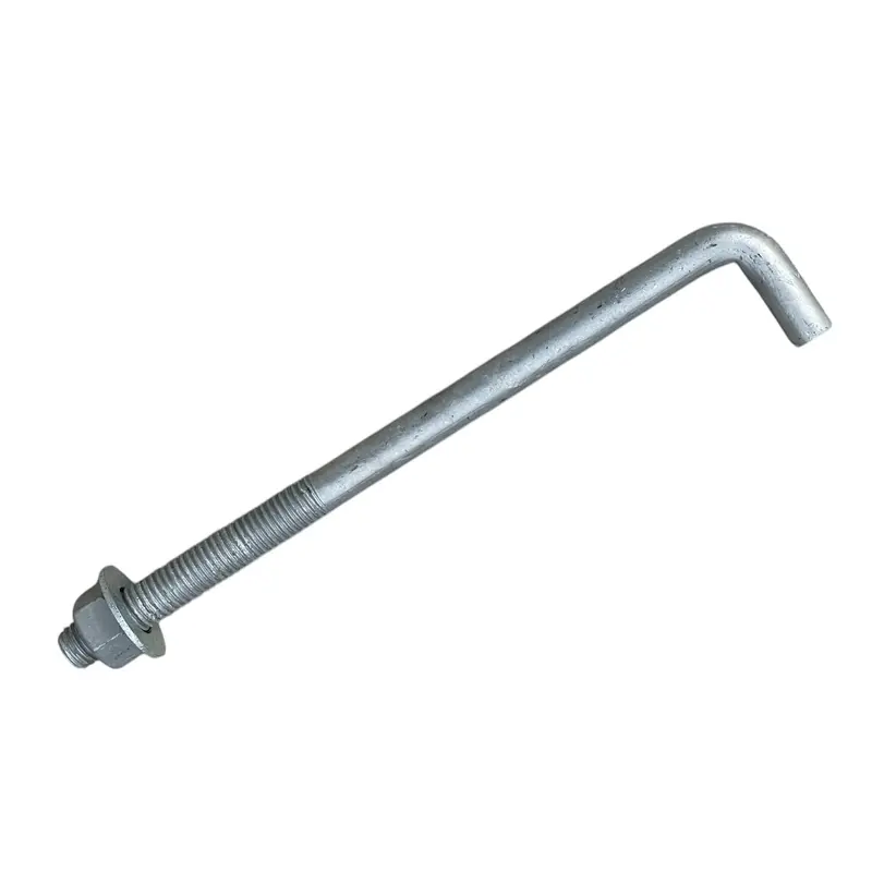 5/8" X 10" Threaded Concrete Anchor L-Bolts (Nuts & Washers Included) - Galvanized 1