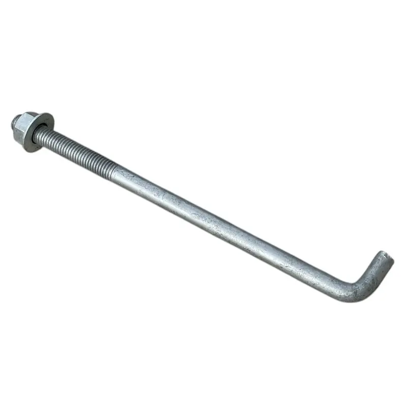 5/8" X 12" Threaded Concrete Anchor L-Bolts (Nuts & Washers Included) - Galvanized 1