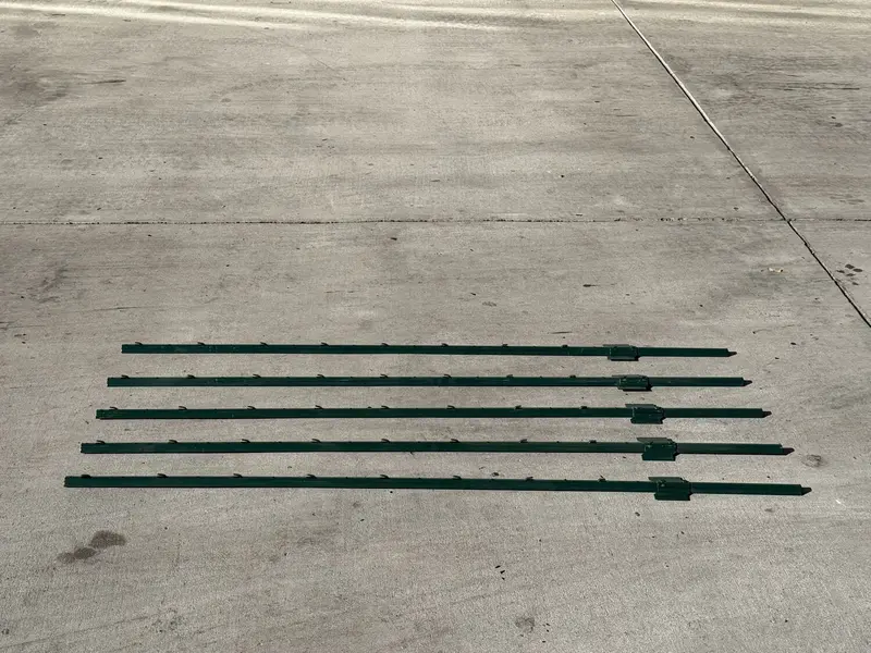 5 Ft U Channel Posts For Fences & Signs - Studded Steel, Green 10