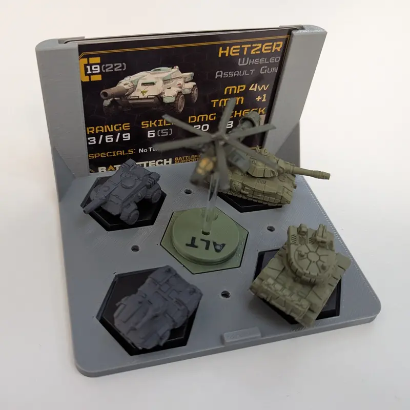 5-Hex Modular Miniature Storage Trays for Tabletop Gaming