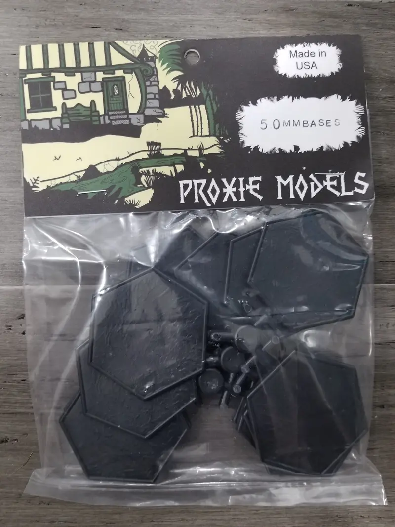 50Mm Plastic Hex Bases (Pack Of 12)- Proxie Models 1