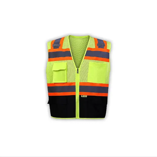 570Bkc-2 - Black Contrast Two Tone Vest 1