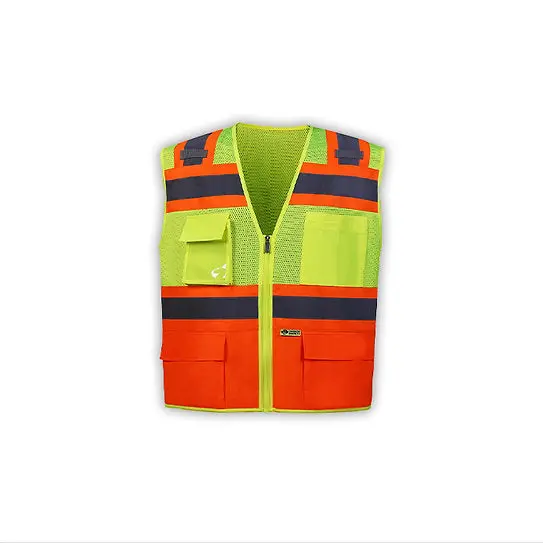 570Orc-2 - Orange Contrast Two Tone Vest 1
