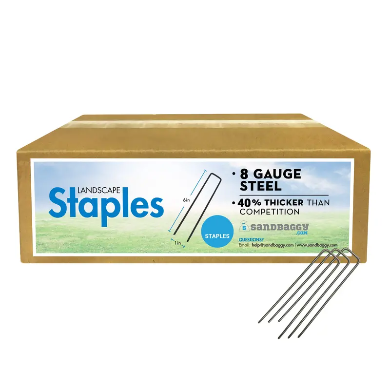 6 In. 8-Gauge Steel Landscape Staples - Heavy Duty 3