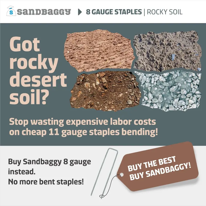 6 In. 8-Gauge Steel Landscape Staples - Heavy Duty 5