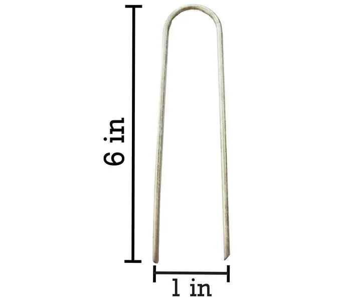 6 In. Galvanized Landscape Staples - 9 Gauge Steel 3
