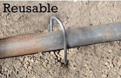 6 In. Galvanized Landscape Staples - 9 Gauge Steel 8