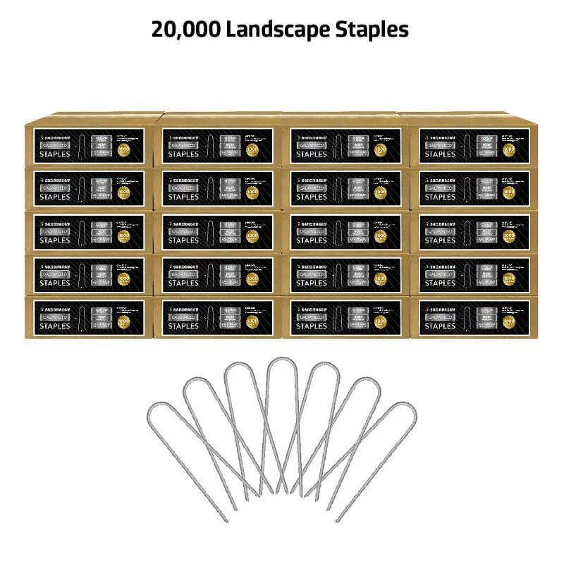 6 In. Galvanized Landscape Staples - 9 Gauge Steel 9