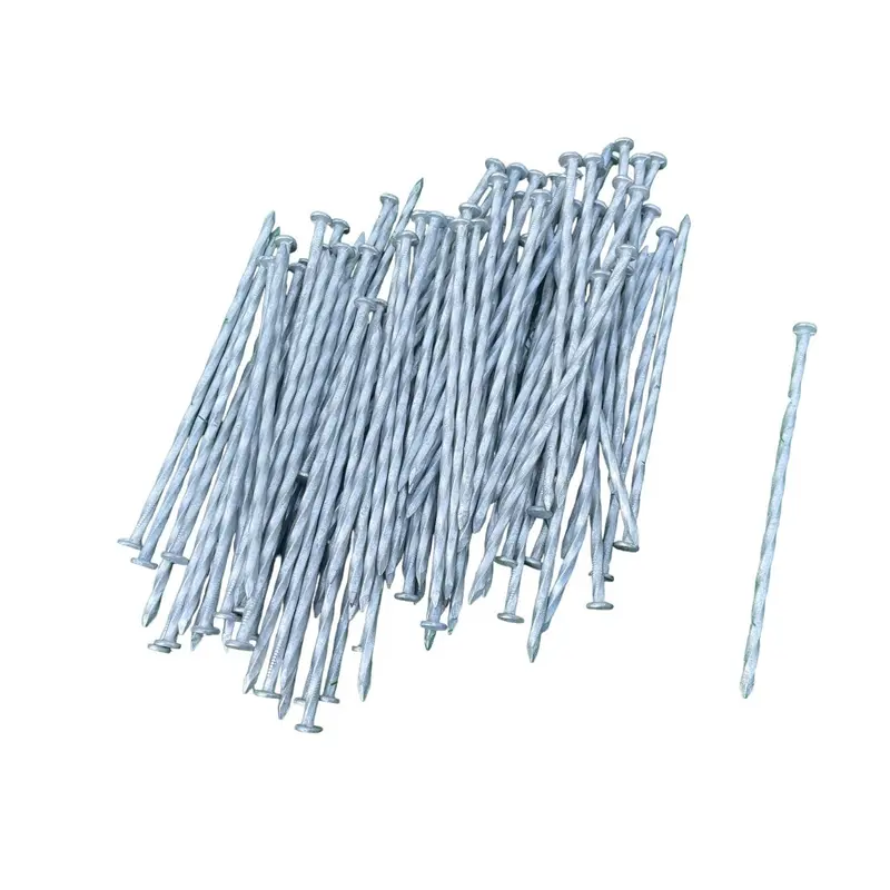 6 In. Galvanized Spiral Landscape Edging Spikes - 7 Gauge Steel 1
