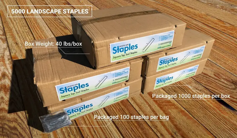 6 In. Standard Landscape Fabric Garden Staples - 11 Gauge 13