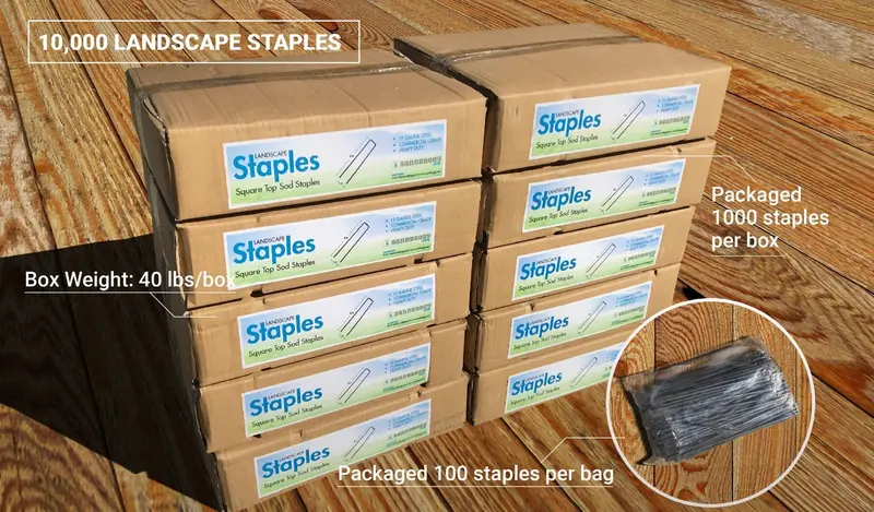 6 In. Standard Landscape Fabric Garden Staples - 11 Gauge 15