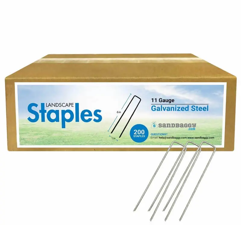 6 In. Standard Landscape Fabric Garden Staples - 11 Gauge 16