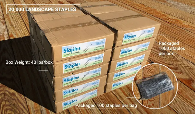 6 In. Standard Landscape Fabric Garden Staples - 11 Gauge 17