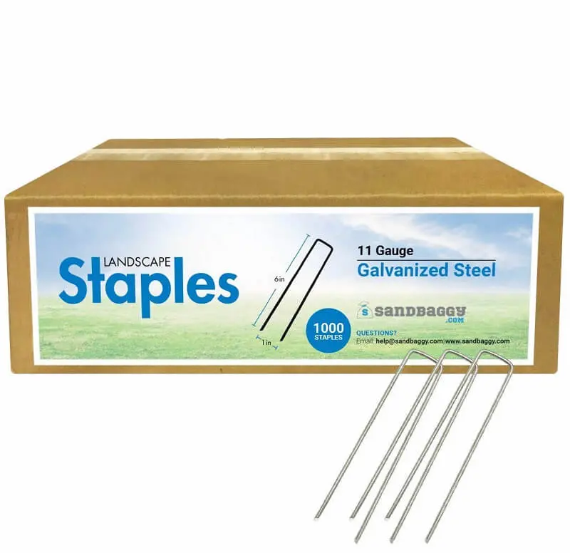 6 In. Standard Landscape Fabric Garden Staples - 11 Gauge 18