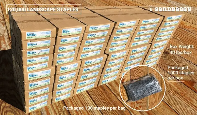 6-Inch Standard Garden Fabric Staples – 11-Gauge Steel