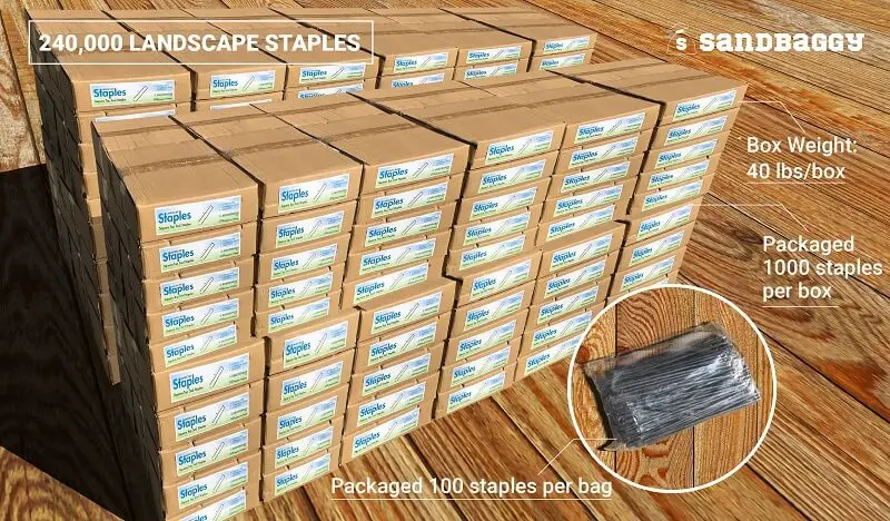 6-Inch Standard Garden Fabric Staples – 11-Gauge Steel
