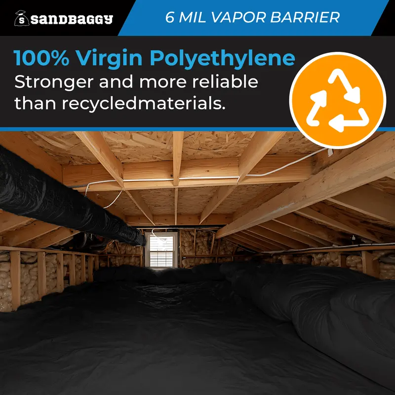 6 Mil Black Vapor Barrier – Polyethylene Visqueen (Usa Made) 7