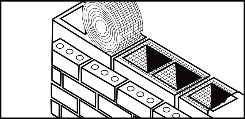 6" Mortar Mesh (100 Ft Roll) - Used For 8" Block 2