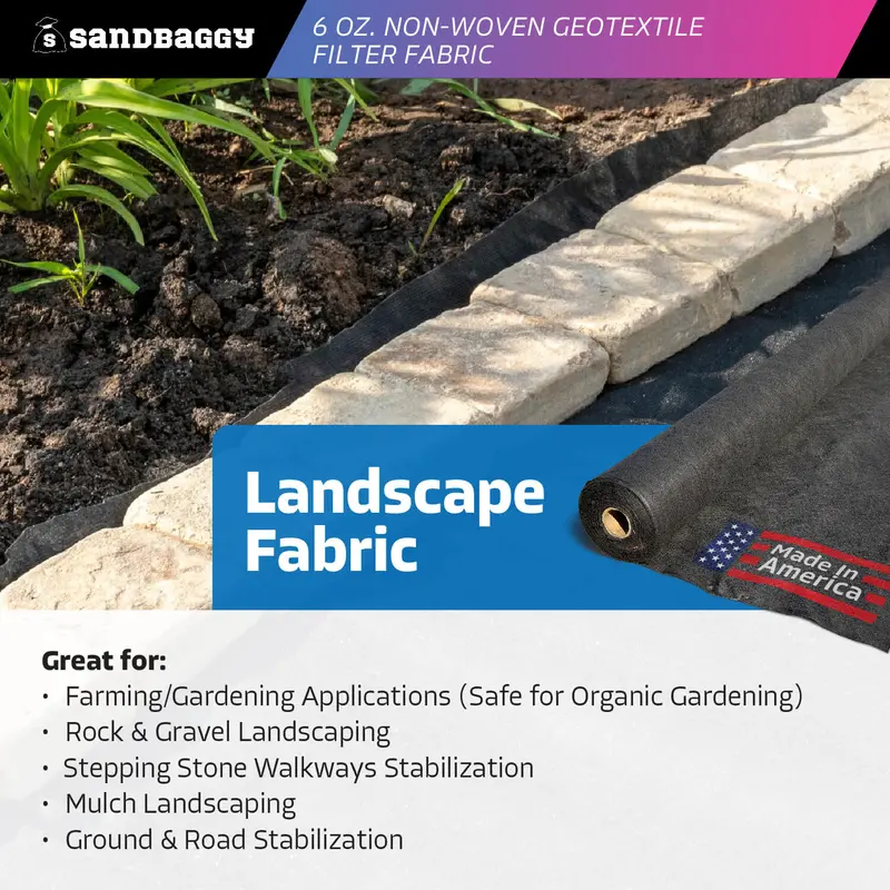 6 Oz Non-Woven Geotextile Filter Fabric (15 Ft X 300 Ft) - Made In Usa 10