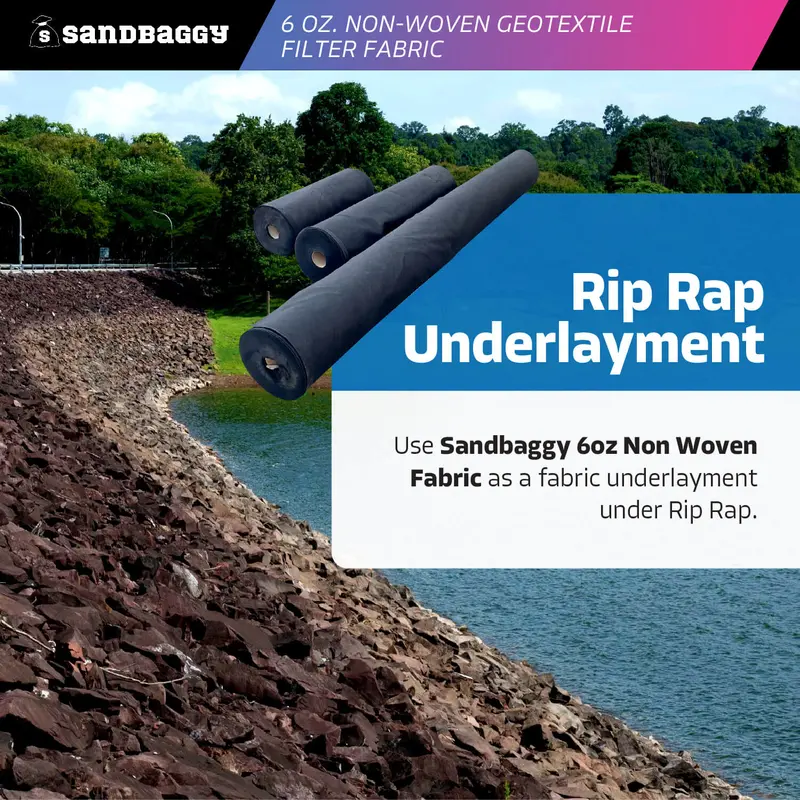 6 Oz Non-Woven Geotextile Filter Fabric (15 Ft X 300 Ft) - Made In Usa 12