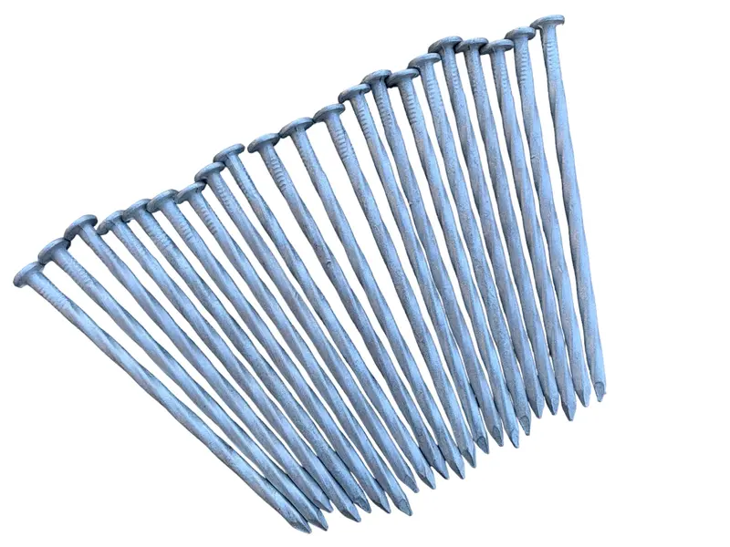 6" Spiral Landscape Timber Spikes - Galvanized Steel Nails - 3 Gauge Steel 1