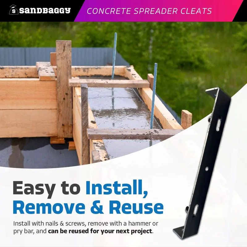 6" X 1 ⅛" Concrete Spreader Cleats - Form Clips 5