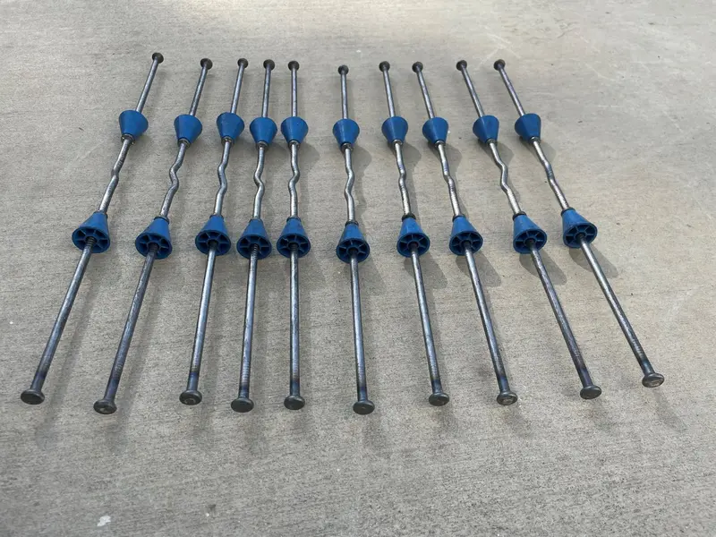 6" X 4 ¾" Standard Snap Ties For Concrete Forms (Short End) - 1" Plastic Cones 12