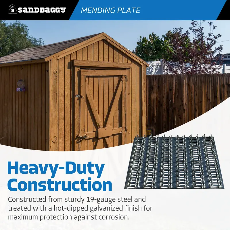 6" X 6" Steel Mending Plate For Wood (Hot Dipped Galvanized) 6