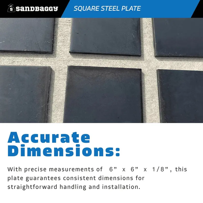 6” X 6” X 1/8” Square Steel Plate - Hot Rolled Steel Sheet 6