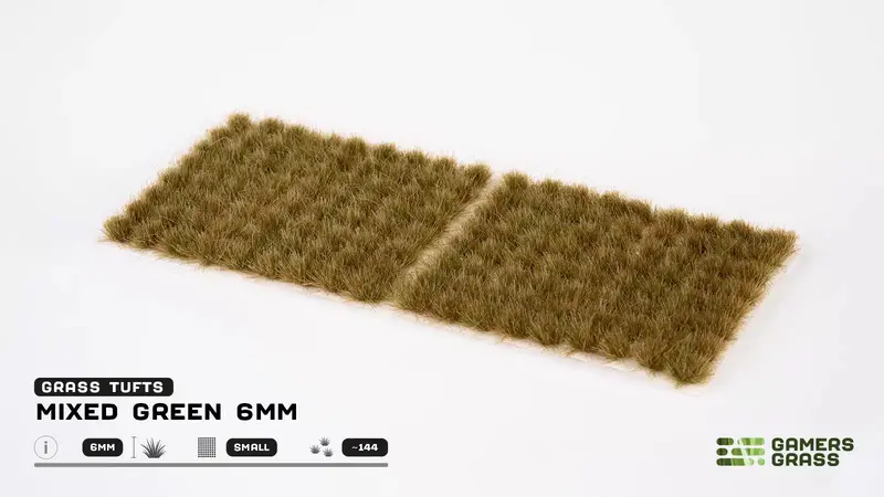 6Mm Mixed Green Tuft (Small) 1