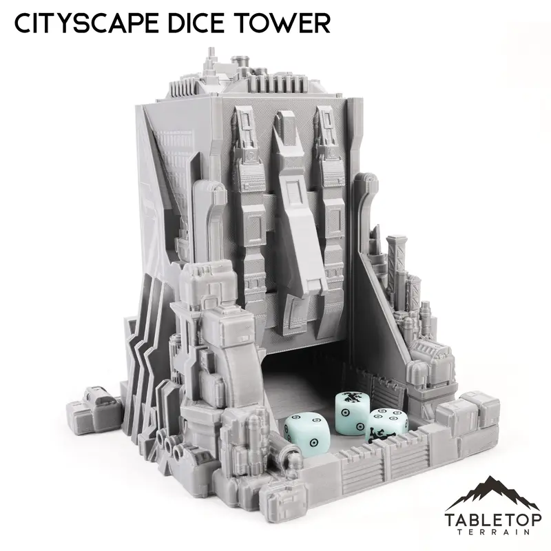 6Mm Sci-Fi Cityscape Dice Tower Terrain 1