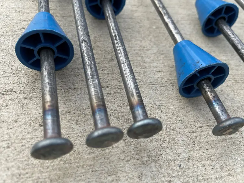 7" X 4 ¾" Standard Snap Ties For Concrete Forms (Short End) - 1" Plastic Cones 12
