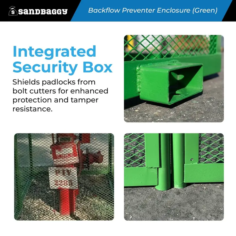 72" X 36" X 36" Durable Backflow Security Cage – Backflow Preventer Enclosure (Green) 5