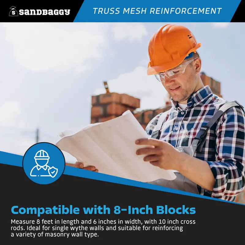 8 Ft Truss Mesh Reinforcement - Hot Dipped Galvanized (92" L X 6" W) 3