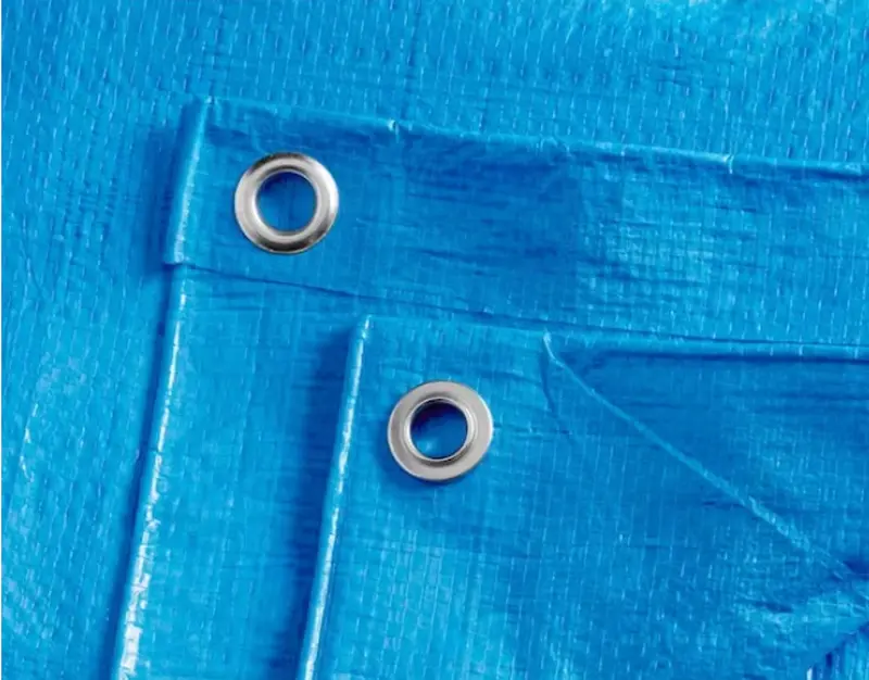 8 Ft X 10 Ft Blue Poly Tarp With Grommets (Water & Uv Resistant) 2