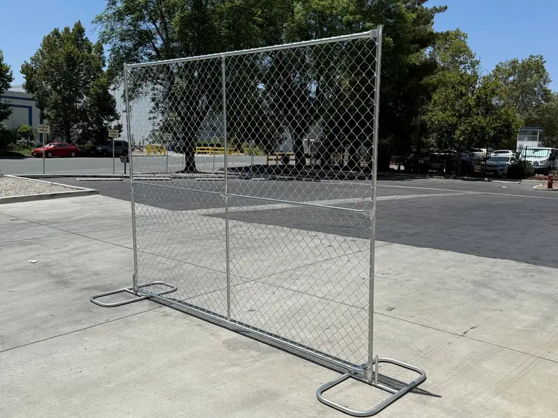 8 Ft X 10 Ft Temporary Chain Link Fence Panel (Galvanized) 12
